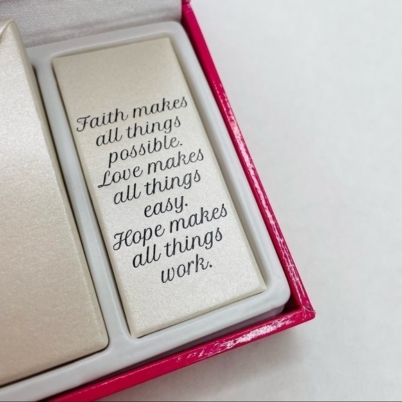 𝅺silver Expressions by LA Rocks Cross & CZ Hearts Necklace with Gold Accents - Picture 3 of 7